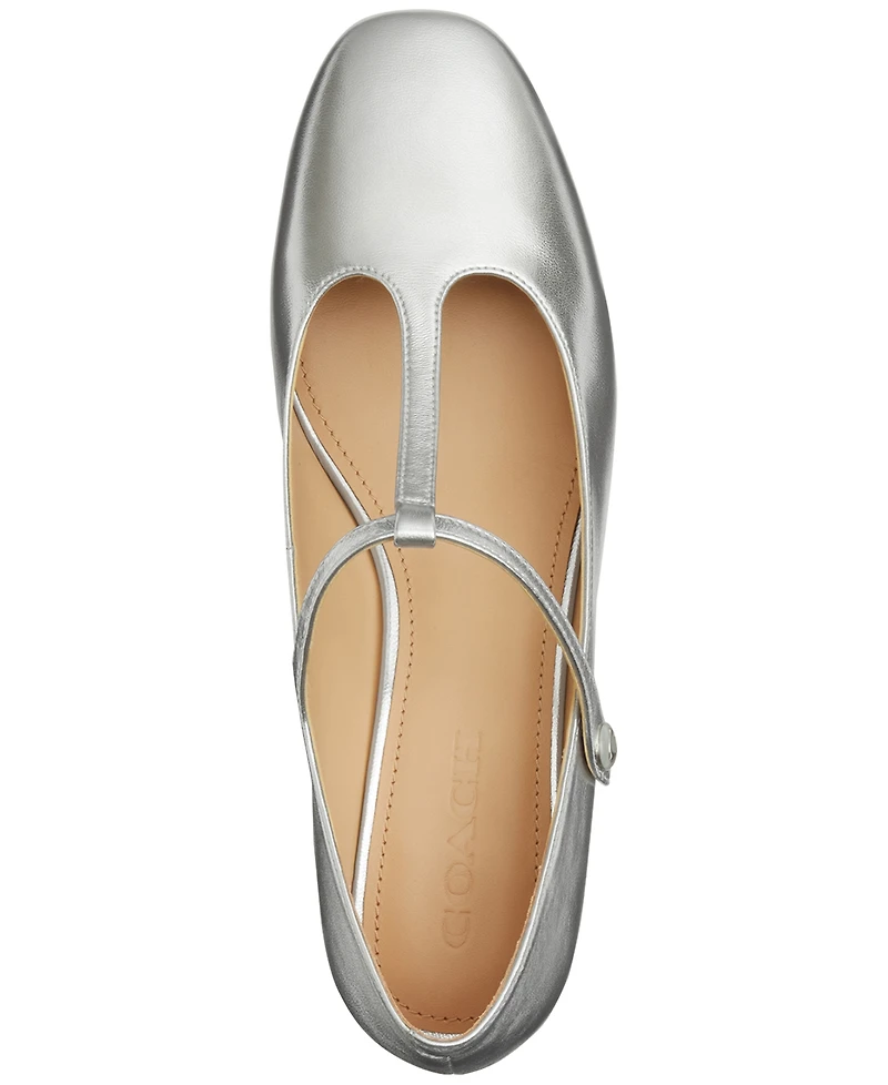 Coach Women's Angelina T-Strap Mary Janes Round Toe Pumps