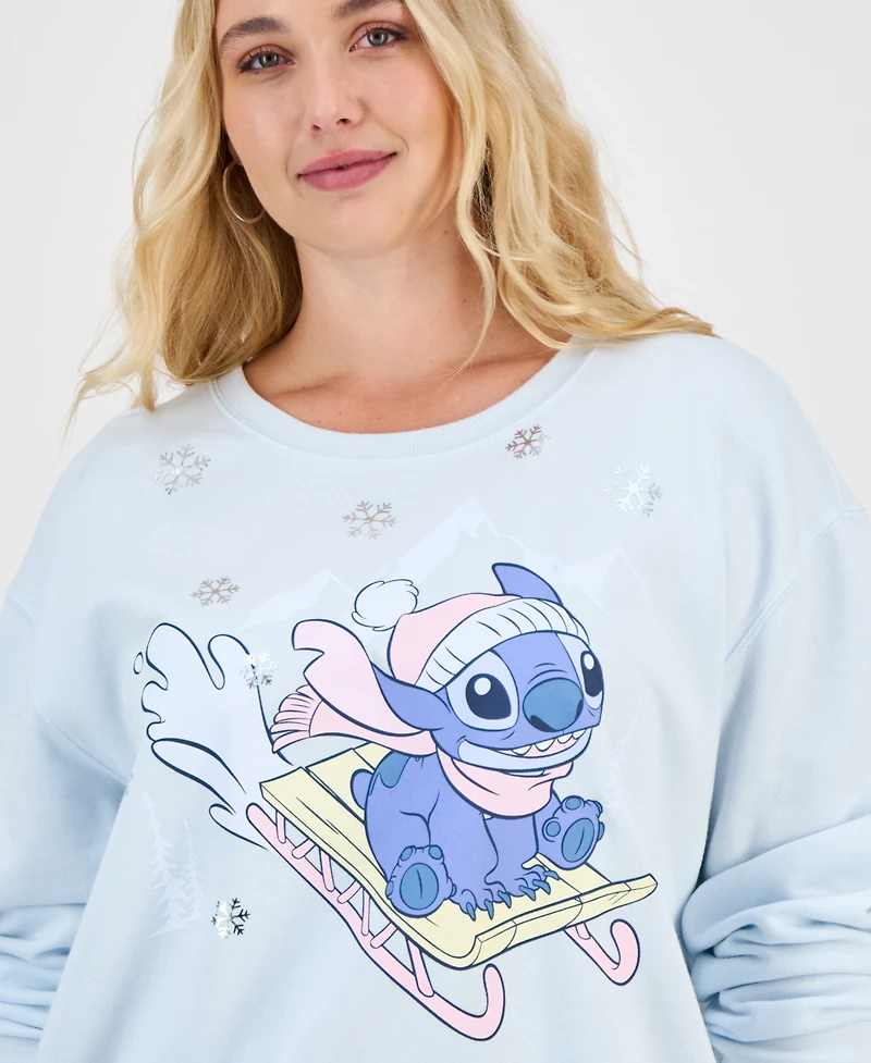 Disney Trendy Plus Stitch Sledding Graphic Sweatshirt