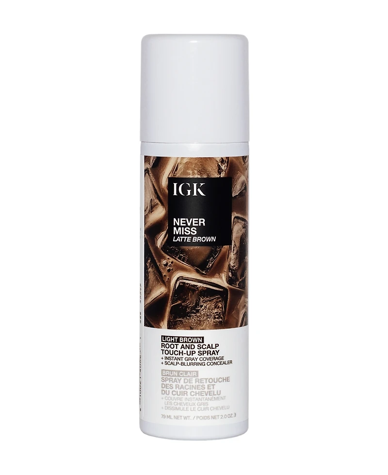 Igk Hair Never Miss Root and Scalp Latte Brown Touch-Up Spray