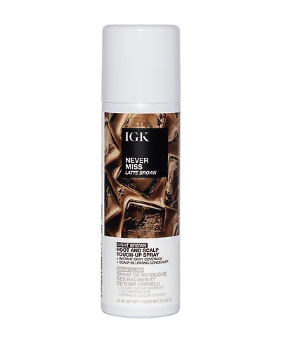 Igk Hair Never Miss Root and Scalp Latte Brown Touch-Up Spray