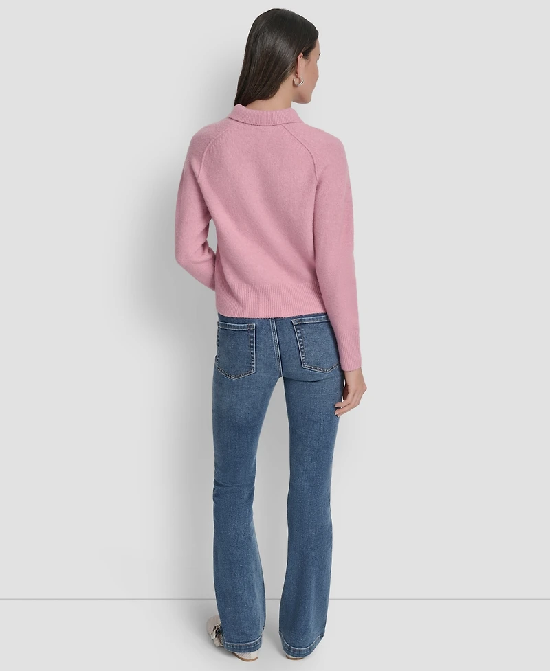 Dkny Jeans Petite Pullover Polo Sweater