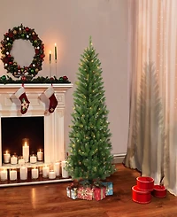 Puleo Pre-Lit Carson Pine Artificial Christmas Tree with 150 Lights, 6'