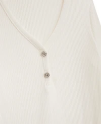 Guess Girls 7-16 Mini Me Style Stretch Rib Long Sleeve T-Shirt