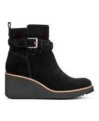 Earth Women's Chace Buckle Strap Wedge Booties