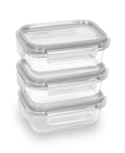 Sedona Kitchen Rectangular 3-Pack Glass Storage Set
