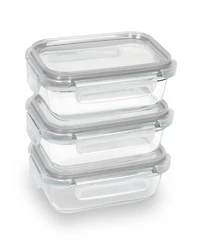 Sedona Kitchen Rectangular 3-Pack Glass Storage Set