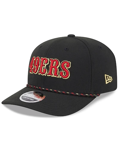 New Era Men's Black San Francisco 49ers 2025 Nfl Rivalries Sideline 9SEVENTY Adjustable Hat