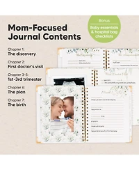 KeaBabies Pregnancy Journal Memory Book: Inspire, 90 Pages Hardcover Book, Journals for First Time Moms