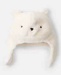 Carter's Baby Boys or Girls Polar Bear Winter Trapper Hat