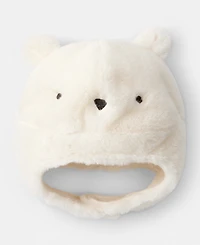 Carter's Baby Boys or Girls Polar Bear Winter Trapper Hat