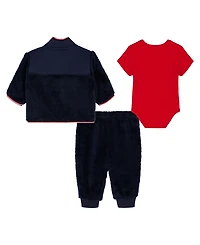 Tommy Hilfiger Baby Boys 3-Piece Bodysuit, Jacket, and Pants Set