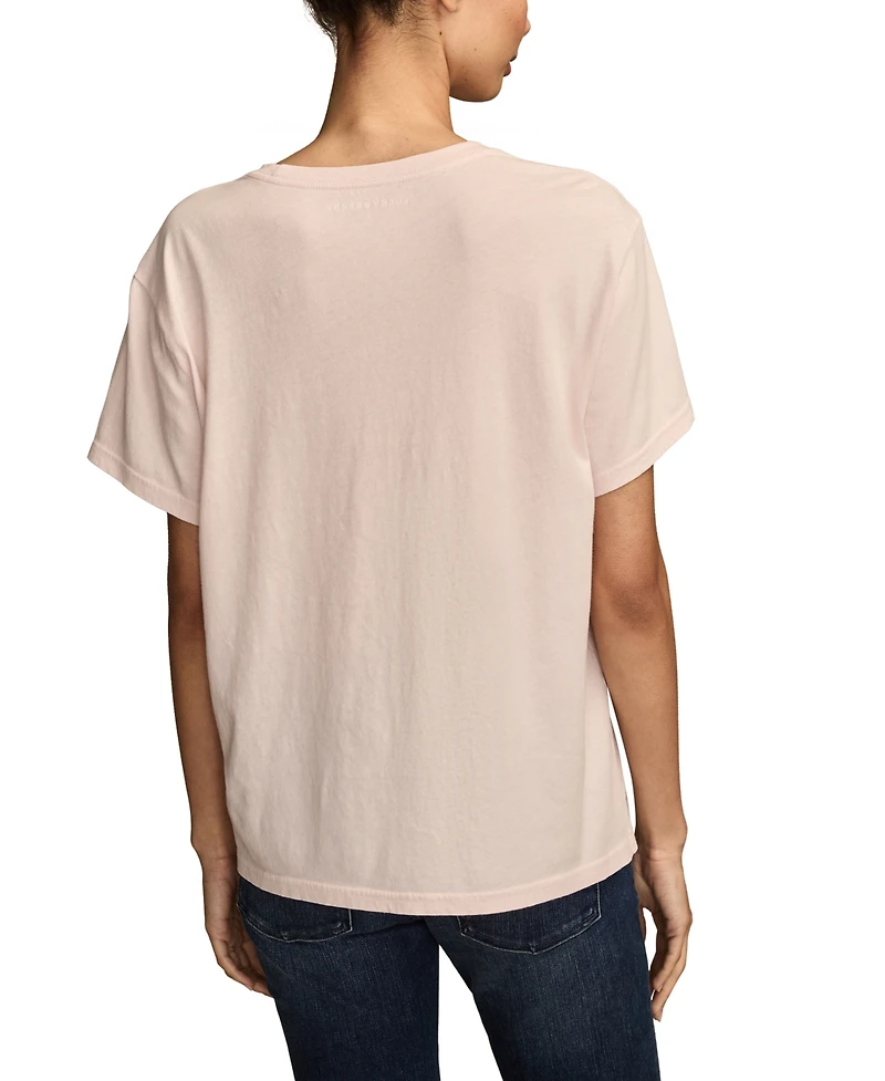 Lucky Brand Women's Celestial Hamsa Poster Short Sleeve T-Shirt