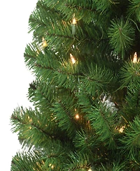 Puleo 7.5FT Pre-Lit Noble Fir Artificial Christmas Tree