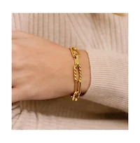 Sienna Adjustable Paperclip Chain Stackable Bracelet