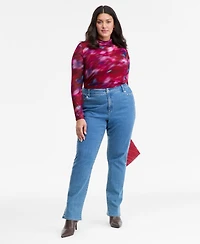 I.n.c. International Concepts Plus Mock-Turtleneck Top, Macys' Exclusive