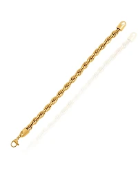 Lucky Brand Mens Gold-Tone Rope Chain Bracelet - 9'' Chain