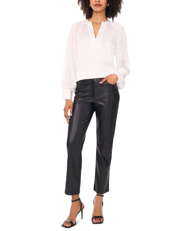 Vince Camuto Women's V-Neck Long Sleeve Top