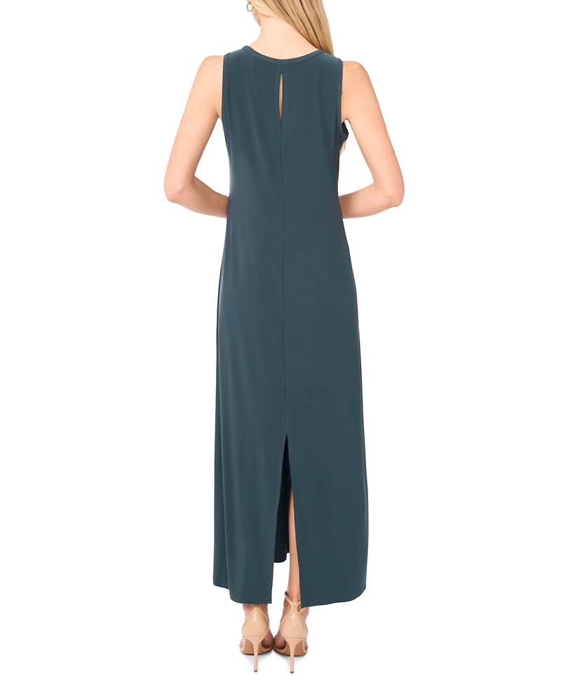 Vince Camuto Women's Sleeveless Keyhole-Back Crewneck Maxi Dress