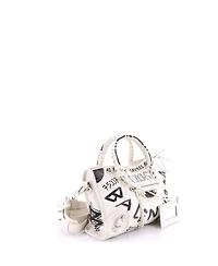 Pre-Owned Balenciaga Small City Graffiti Classic Studs Bag Leather