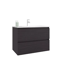 Depot E-Shop Depew Bathroom Vanity, 2 Drawers, White