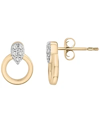 Wrapped Diamond Stud Earrings (1/10 ct. t.w) in 14K Yellow Gold