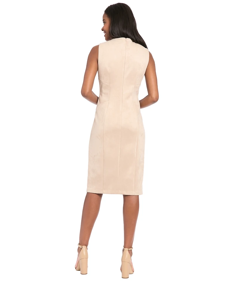 London Times Women's Sleeveless Sheath Dress