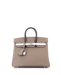 Pre-Owned Hermes Birkin 25 Handbag Tricolor Epsom with Palladium Hardware