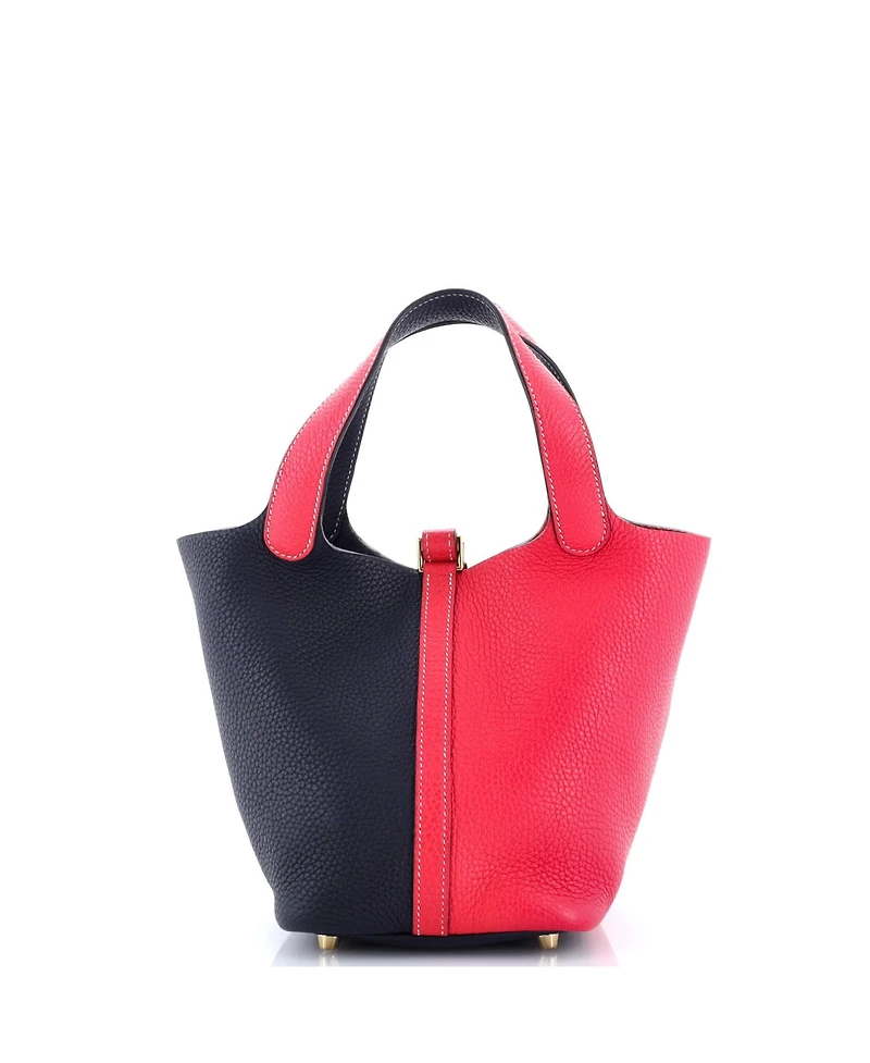 Pre-Owned Hermes Pm Casaque Picotin Lock Bag Clemence