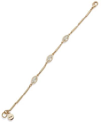 Dkny Marquise Stone Gold-Tone Flex Bracelet