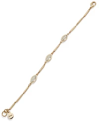 Dkny Marquise Stone Gold-Tone Flex Bracelet