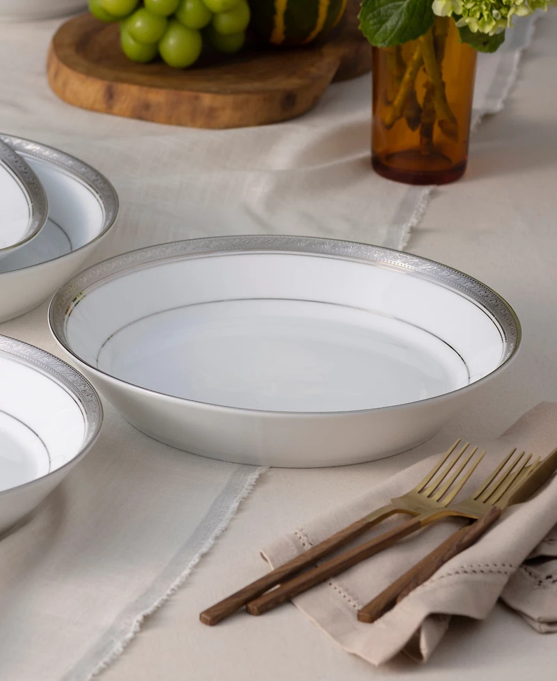 Noritake Crestwood Platinum 4-Pc. Coupe Dinner Bowl Set, Service for 4
