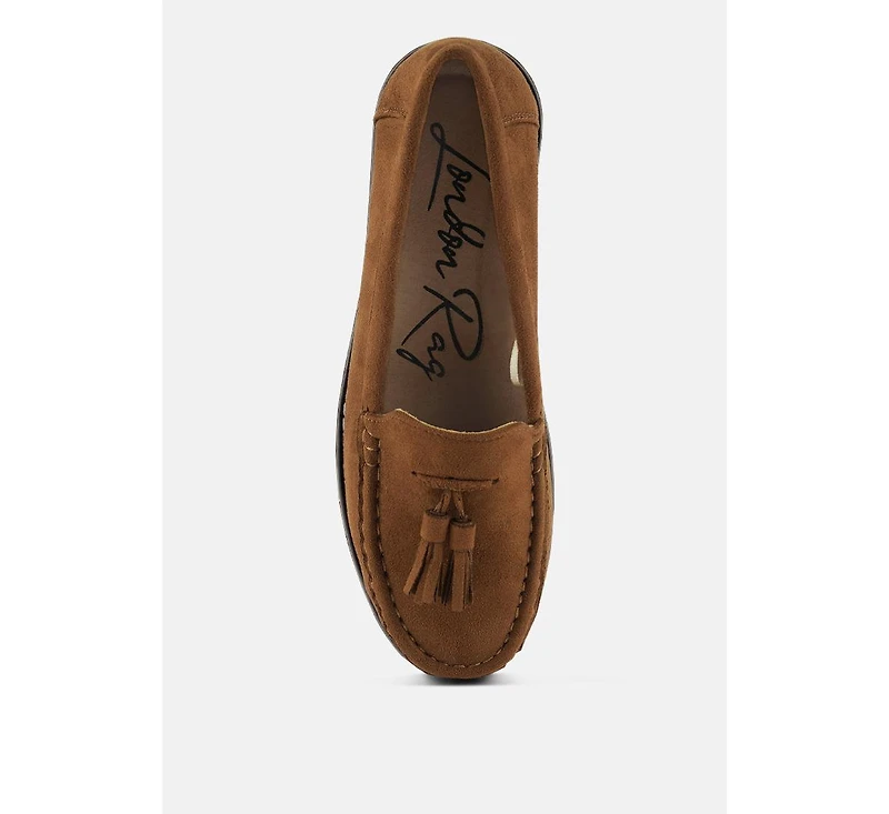 Daiki Platform Lug Sole Tassel Loafers Women