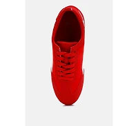 Montek Faux Leather Lace-Up Sneakers Women