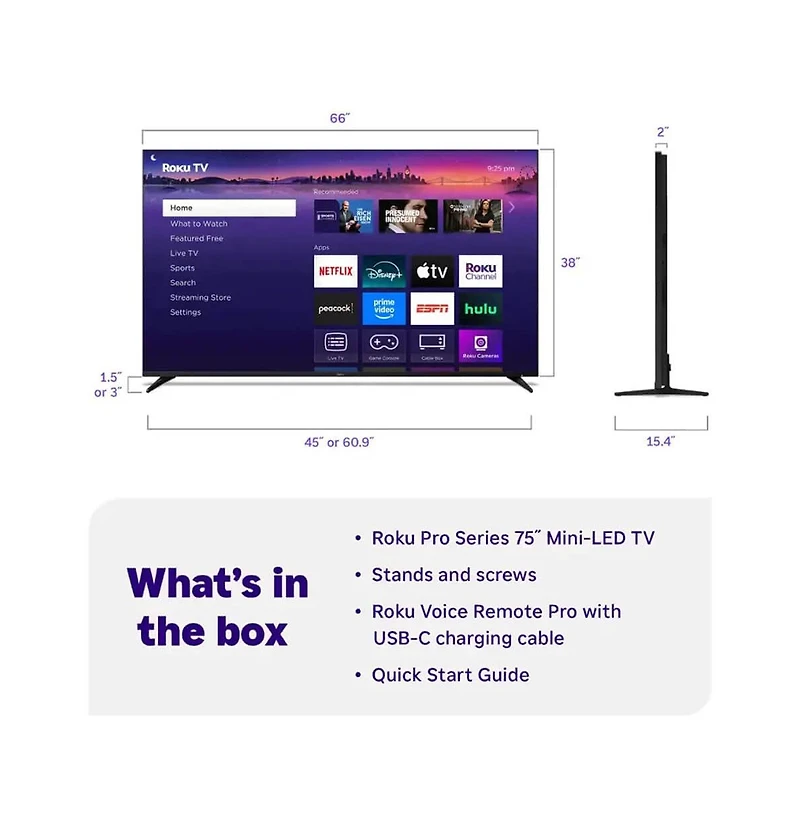 75" Class Pro Series Oled Mini-led 4K Hdr Smart Tv - 75R8C5