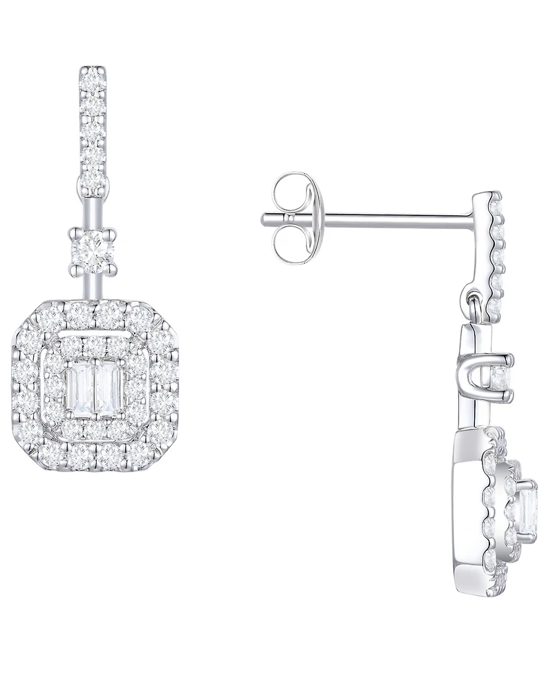 Macy's Diamond Earrings (1/2 ct. t.w.) in 10K White Gold