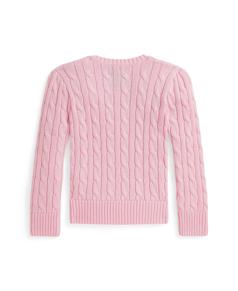Polo Ralph Lauren Girls 2T-16 Long Sleeves Cable-Knit Cotton Sweater
