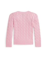 Polo Ralph Lauren Girls 2T-16 Long Sleeves Cable-Knit Cotton Sweater