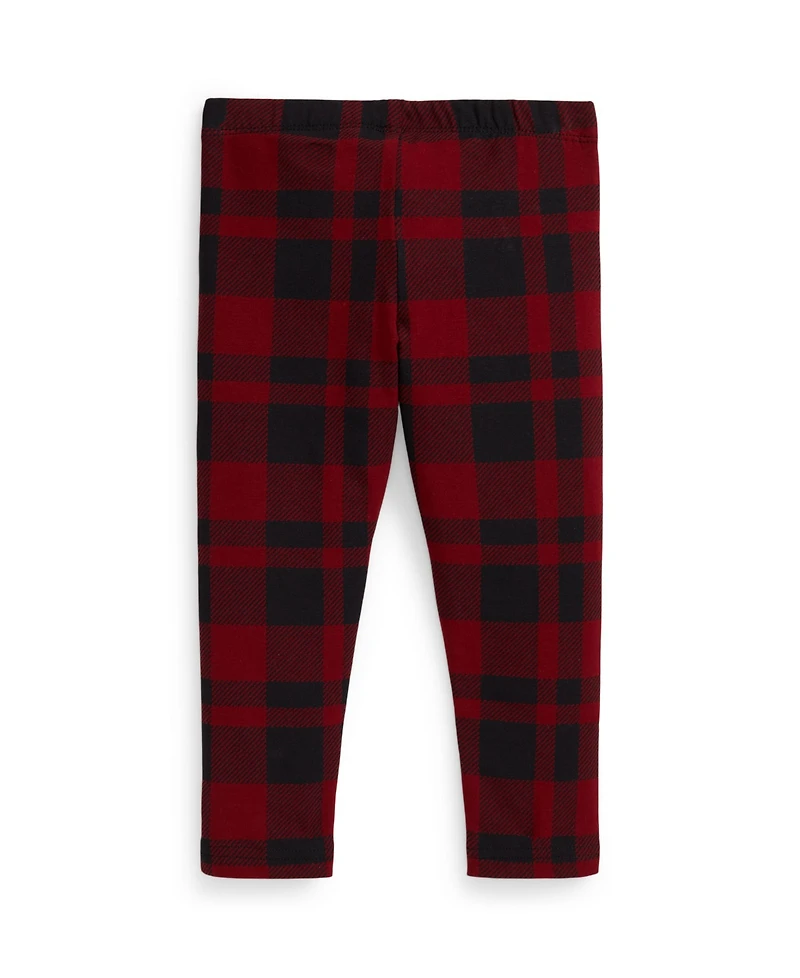Polo Ralph Lauren Girls 2T-6X Elastic Plaid Leggings