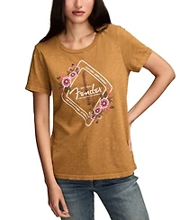 Lucky Brand Women's Fender Floral Crew Neck T-Shirt
