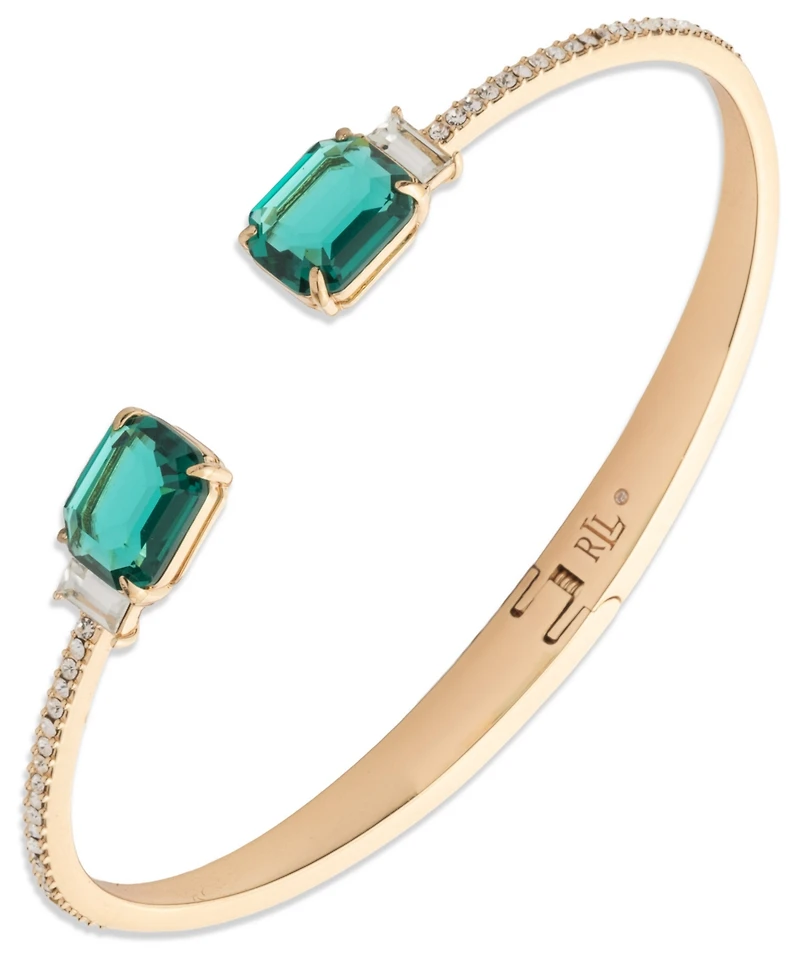 Lauren Ralph Crystal Stone Cuff Bracelet