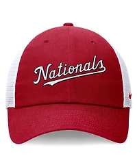 Nike Men's Red Washington Nationals Wordmark Adjustable Trucker Hat