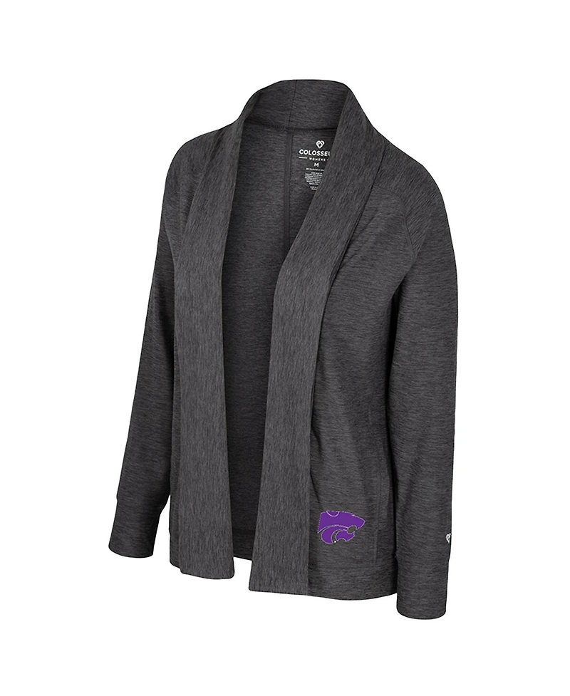 Colosseum Women's Charcoal Kansas State Wildcats Dash Cardigan