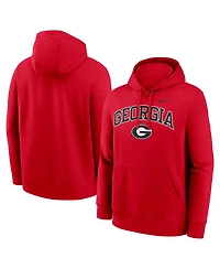 Nike Men's Red Georgia Bulldogs Club Fleece Arch Pullover Hoodie
