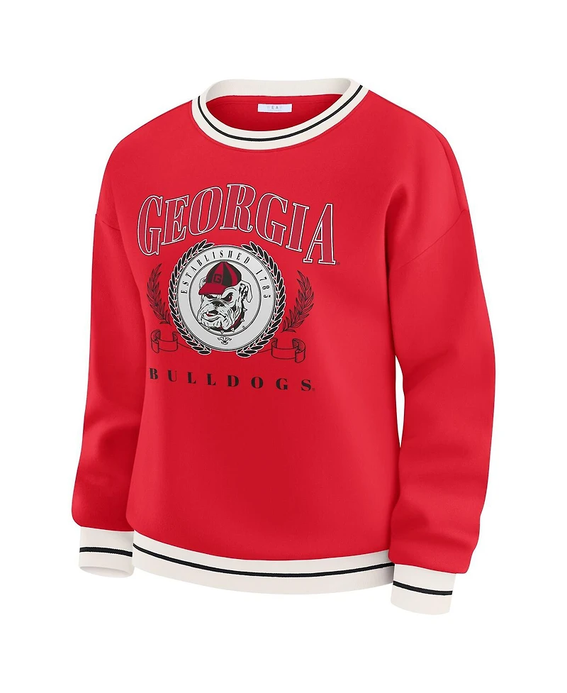 Wear by Erin Andrews Women'sRed Georgia Bulldogs Seal Sweatshirt