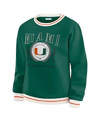 Wear by Erin Andrews Women'sGreen Miami Hurricanes Seal Sweatshirt