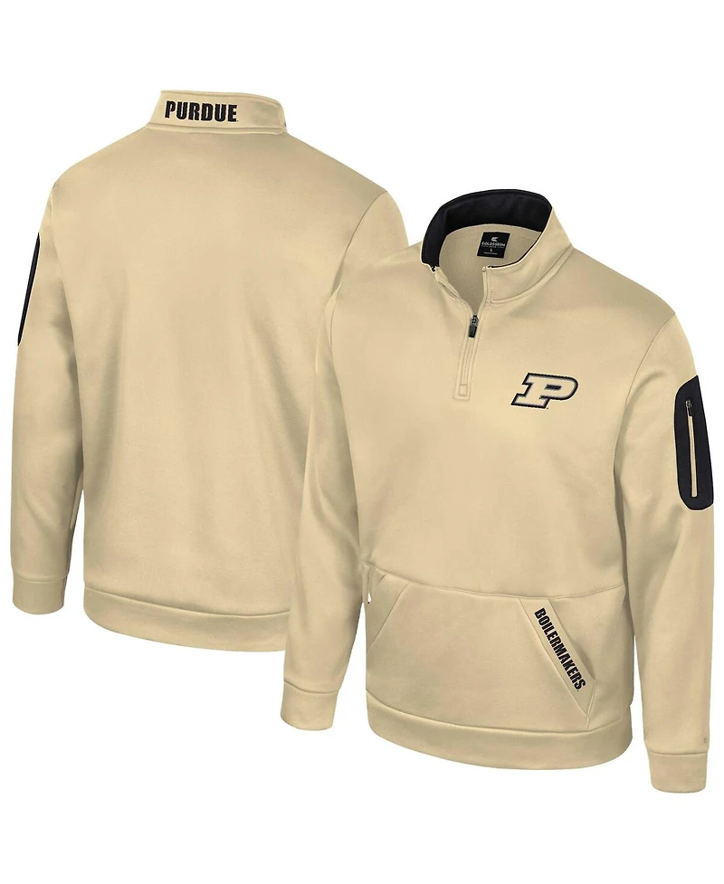 Colosseum Men's Gold Purdue Boilermakers Mainframe Quarter-Zip Fleece Jacket