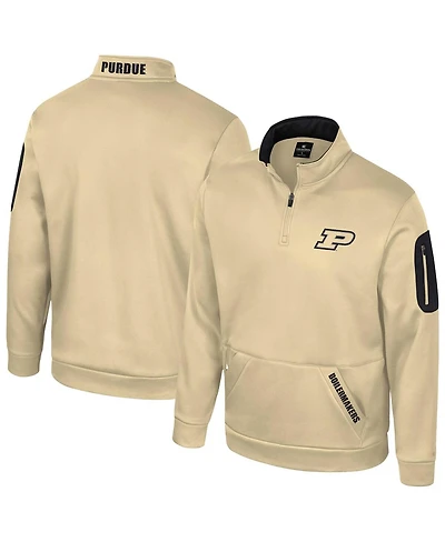 Colosseum Men's Gold Purdue Boilermakers Mainframe Quarter-Zip Fleece Jacket