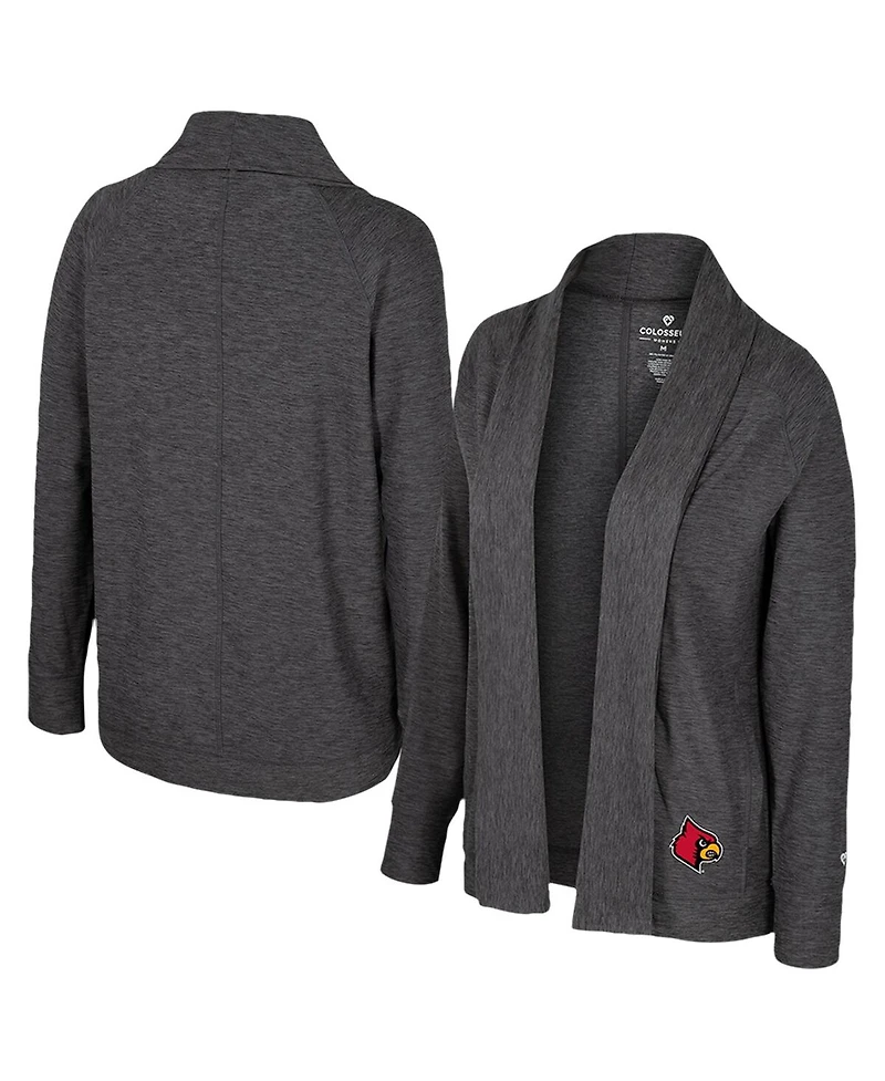 Colosseum Women's Charcoal Louisville Cardinals Dash Cardigan