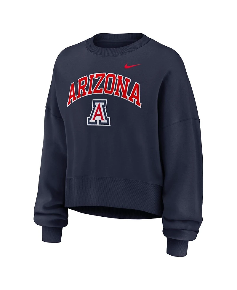 Nike Women'sNavy Arizona Wildcats Oversized Phoenix Arch Pullover Sweatshirt