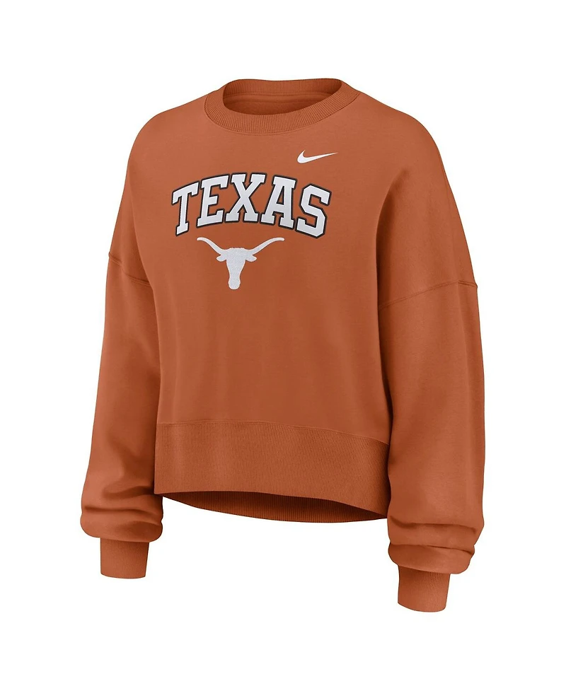 Nike Women'sTexas Orange Texas Longhorns Oversized Phoenix Arch Pullover Sweatshirt